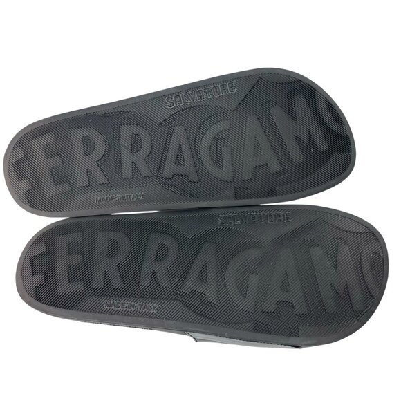 SALVATORE FERRAGAMO DASH Embossed Gancini Slides Flip Flops Sandals Mens 12 M main image 7